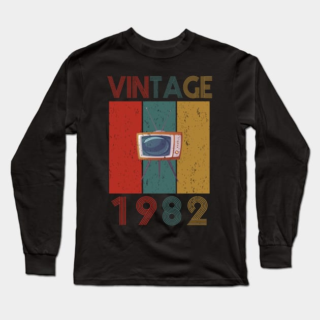 Vintage Since 1982 Long Sleeve T-Shirt by Teeartspace